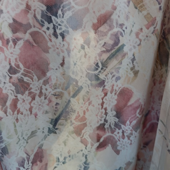 Roz & Ali Lace Overlay Top Size 1X NWOT - Picture 14 of 15